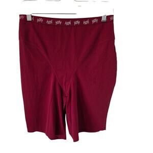 YITTY Women's Spotlight Shaping High Waist Short Size XL Shimmered Merlot